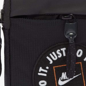 Nike Essentials "Just Do It" Small Hip Pack (Black/Smoke Grey/Orange)(DC7359-010)