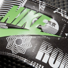 Men's Nike Benassi JDI Slides "Worldwide" (Black/White/Green Strike)(631261-042)