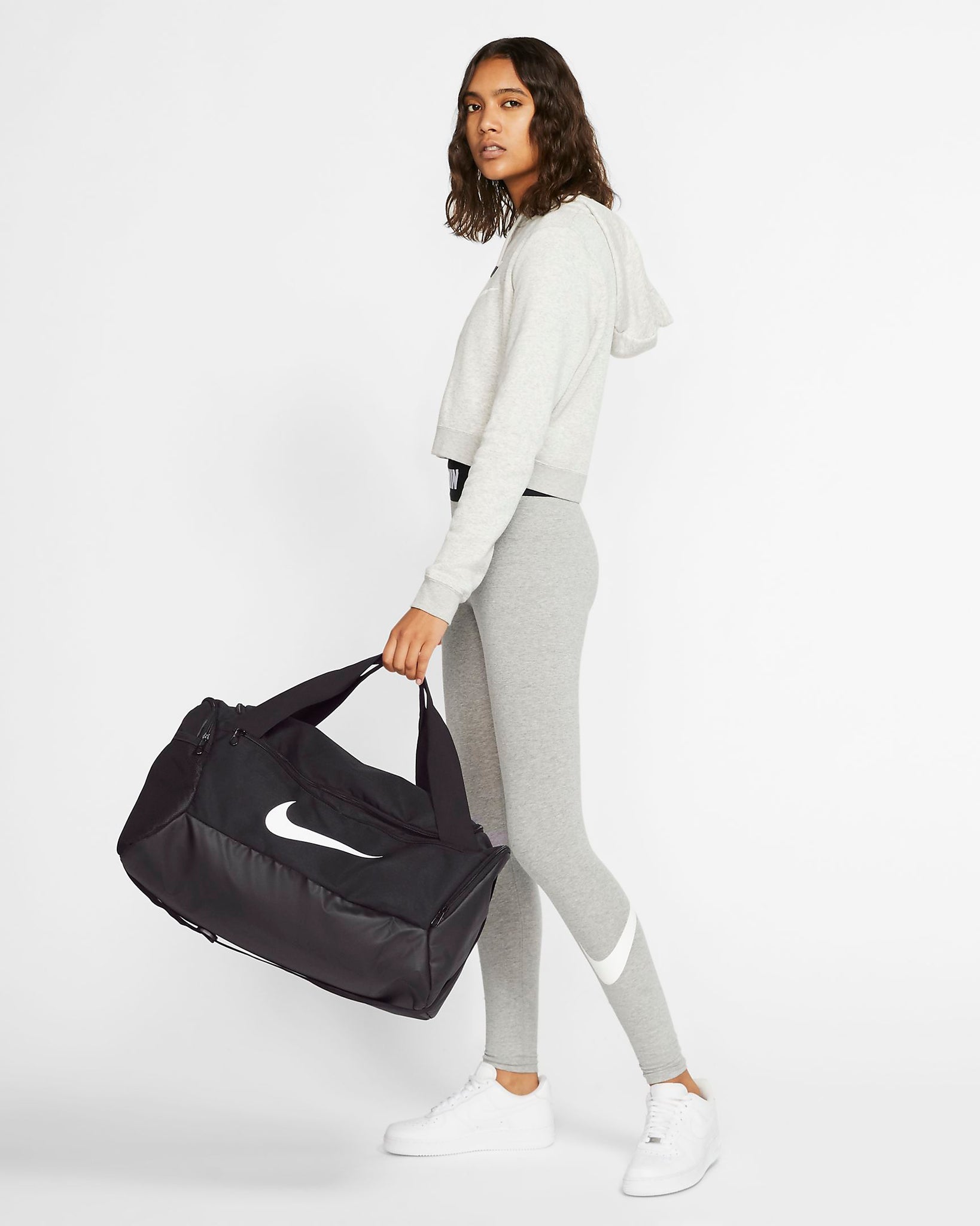Nike Brasilia Duffel Bag (Small - 41L)(Black/White)(BA5957-010