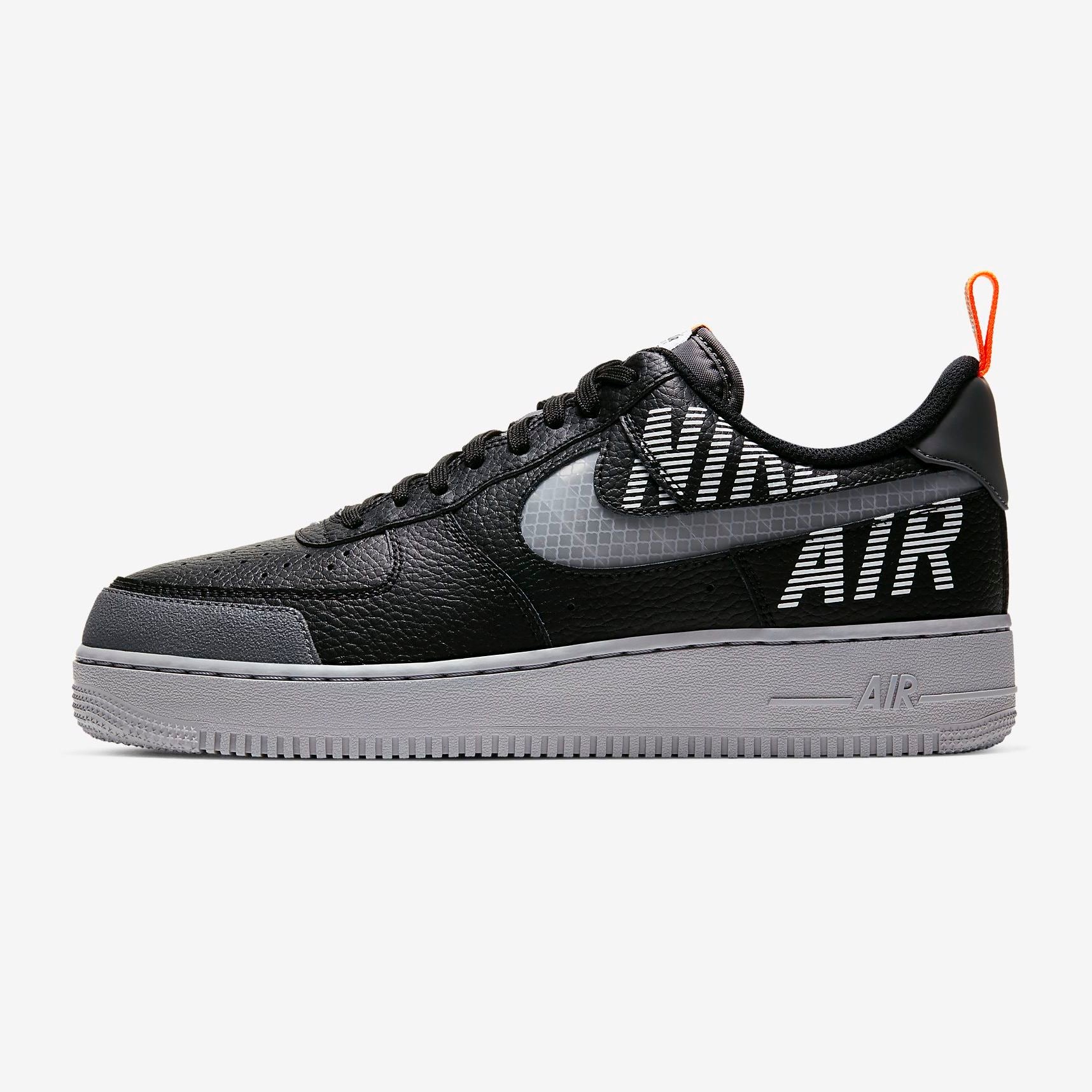 Men's Nike Air Force LV8 Reflective (Black/Total Orange/Wolf Grey/Dark Grey)
