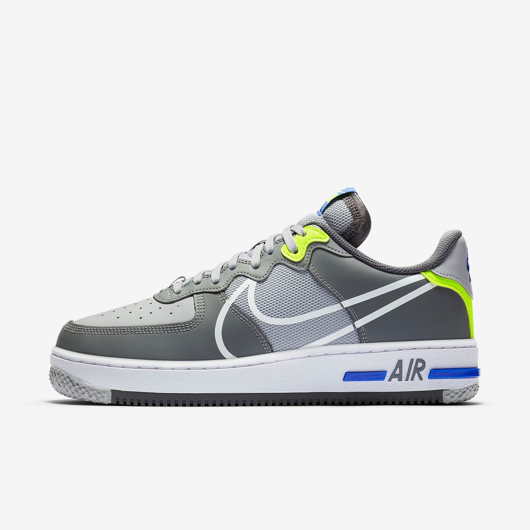 Nike Sneaker Nike Air Force One React Herren Mens Grey Nike Air