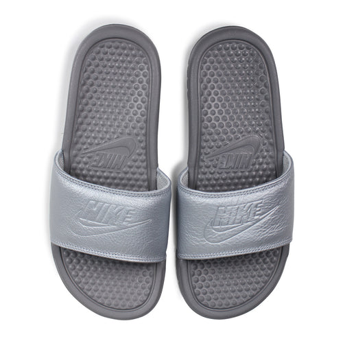 Women's Nike Benassi JDI Premium (Metallic Silver)(AO4642-001)