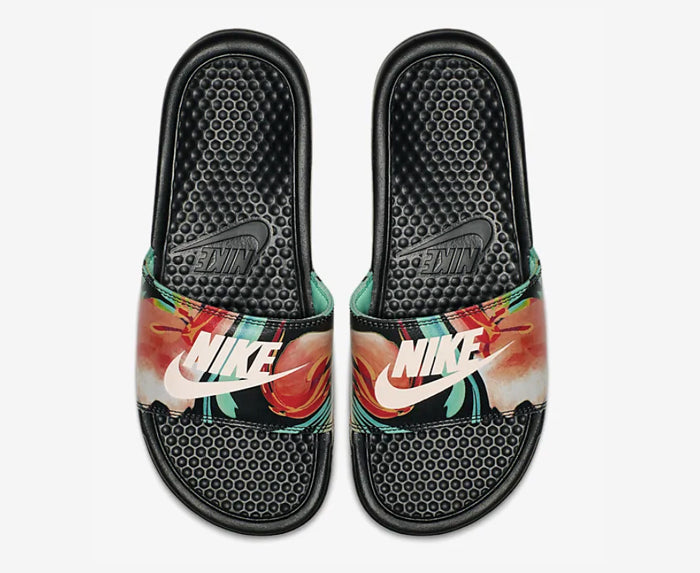 Nike benassi peach top