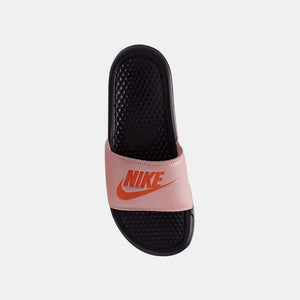 Women's Nike Benassi "Just Do It" Slides (Starfish Coral Stardust)(343881-013)