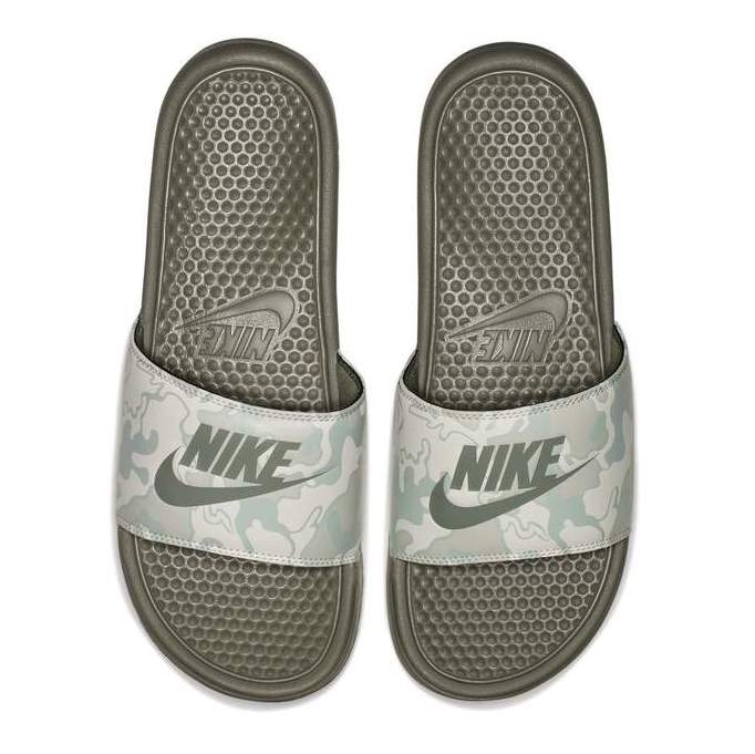 Nike Benassi JDI Print Olive Cream Stucco Camouflage Trilogy Merch PH