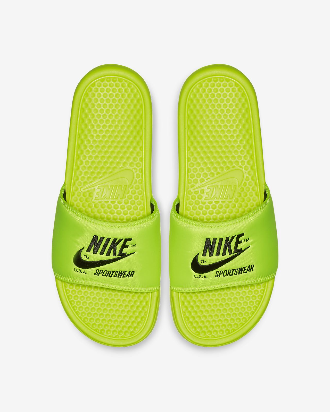 Nike benassi neon best sale