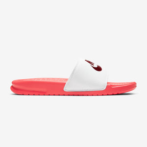 Women's Nike Benassi JDI Slides (Track Red/Noble Red/White)(343881-617)