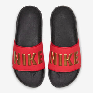 Women's Nike Offcourt Slides (Black/Red/Metallic Gold)(BQ4632-005)