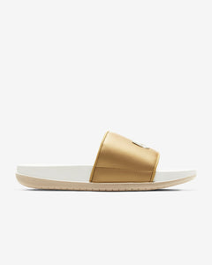 Women's Nike Offcourt Slides Special Edition (Summit White/Metallic Gold/Fossil)(CT0624-100)