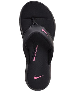 Nike Ultra Comfort 3 Women's Thong Slides (Black Pink)