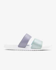 Nike Benassi Duo Ultra Slides Womens (White Oxygen Purple)