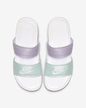 Nike Benassi Duo Ultra Slides Womens (White Oxygen Purple)