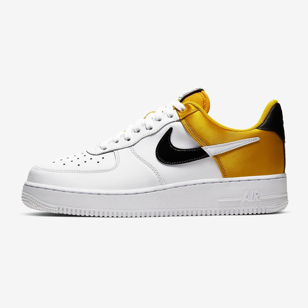 Men's Nike Air Force 1 'NBA Low Yellow Satin (Amarillo/Black/White)(BQ4420-700)