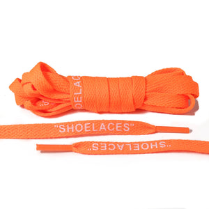 Orange "Shoelaces" Print Laces