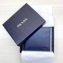 PRADA Saffiano Bi-Fold Leather Wallet w/ Coin Pocket (Baltic Blue / Teal)