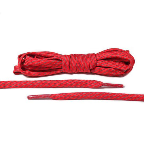 Red 3M Striped Flat Laces
