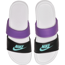 Nike Benassi Duo Ultra Slides Womens (White Aurora Green Black)