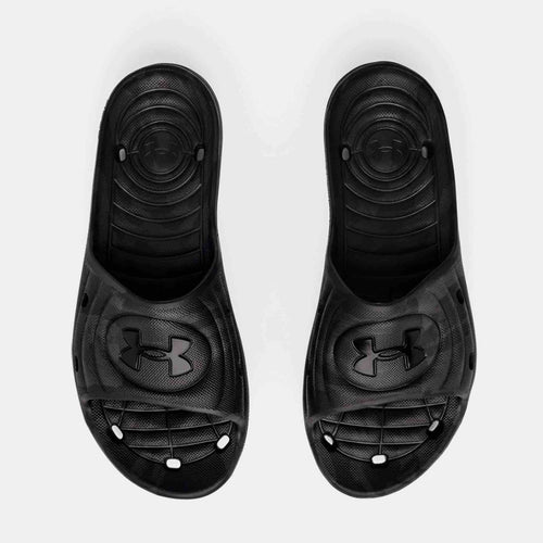 Men's Under Armour Locker IV Shower Slides (Black/Grey Camo)(3024449-002)