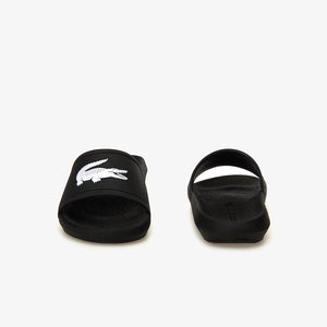 LACOSTE Women's Croco Slides (Black / White)(7-37CFA0005-312)
