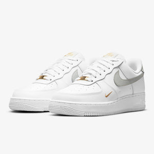 Women's Nike Air Force 1 '07 Essential "Light Silver" (White/Grey/Gold)(CZ0270-106)
