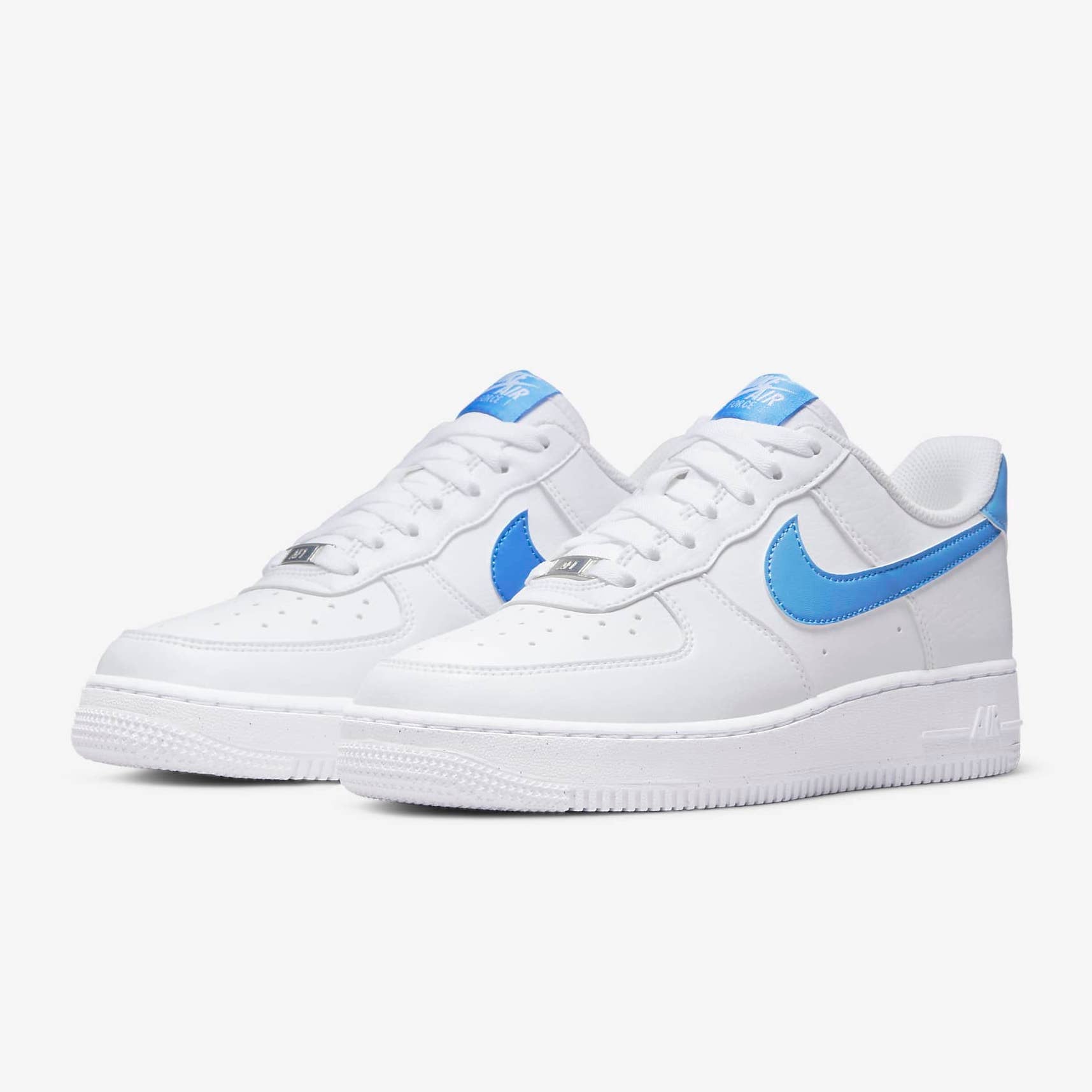 NIKE AIR FORCE 1 '07 TRIPLE WHITE BLUE WOMEN/GIRL GS MULTI SIZE *NEW * AF1
