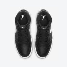 Women's Air Jordan 1 Mid (Black/White)(BQ6472-011)