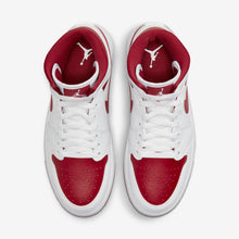 Air Jordan 1 Mid "Reverse Chicago" (White/Pomegranate)(BQ6472-161)