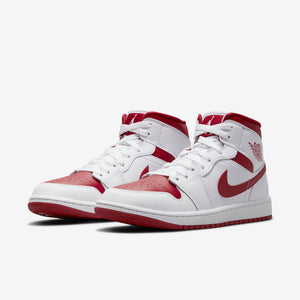 Air Jordan 1 Mid "Reverse Chicago" (White/Pomegranate)(BQ6472-161)