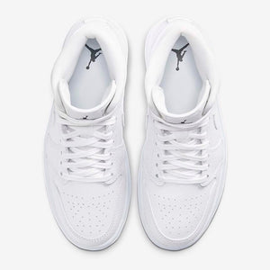 Women's Air Jordan 1 Mid "Triple White" Snakeskin (BQ6472-110)