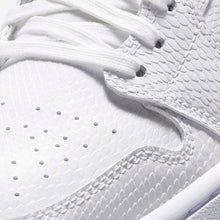 Women's Air Jordan 1 Mid "Triple White" Snakeskin (BQ6472-110)