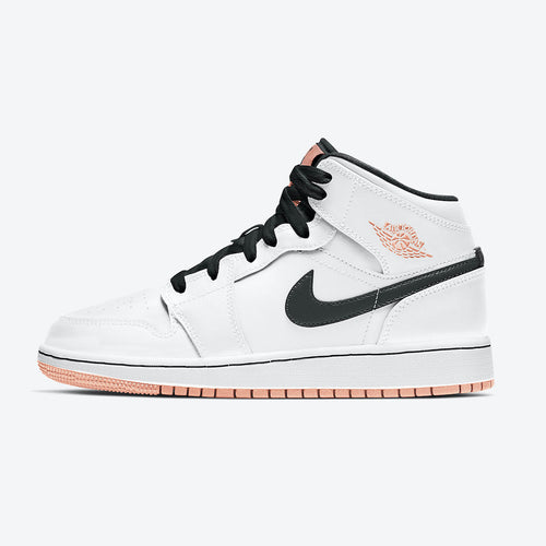 Women's / GS Air Jordan 1 Mid (White/Arctic Orange/Anthracite)(554725-180)