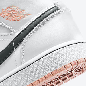 Women's / GS Air Jordan 1 Mid (White/Arctic Orange/Anthracite)(554725-180)