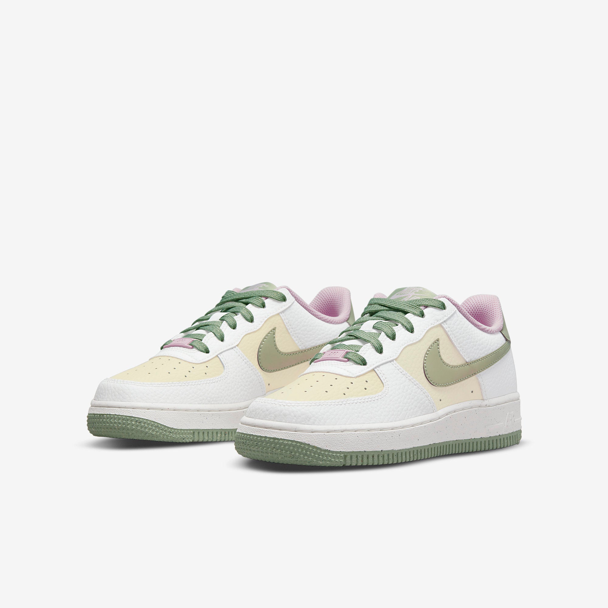 White Green And Pink Air Force GS Women's Nike Air Force Low