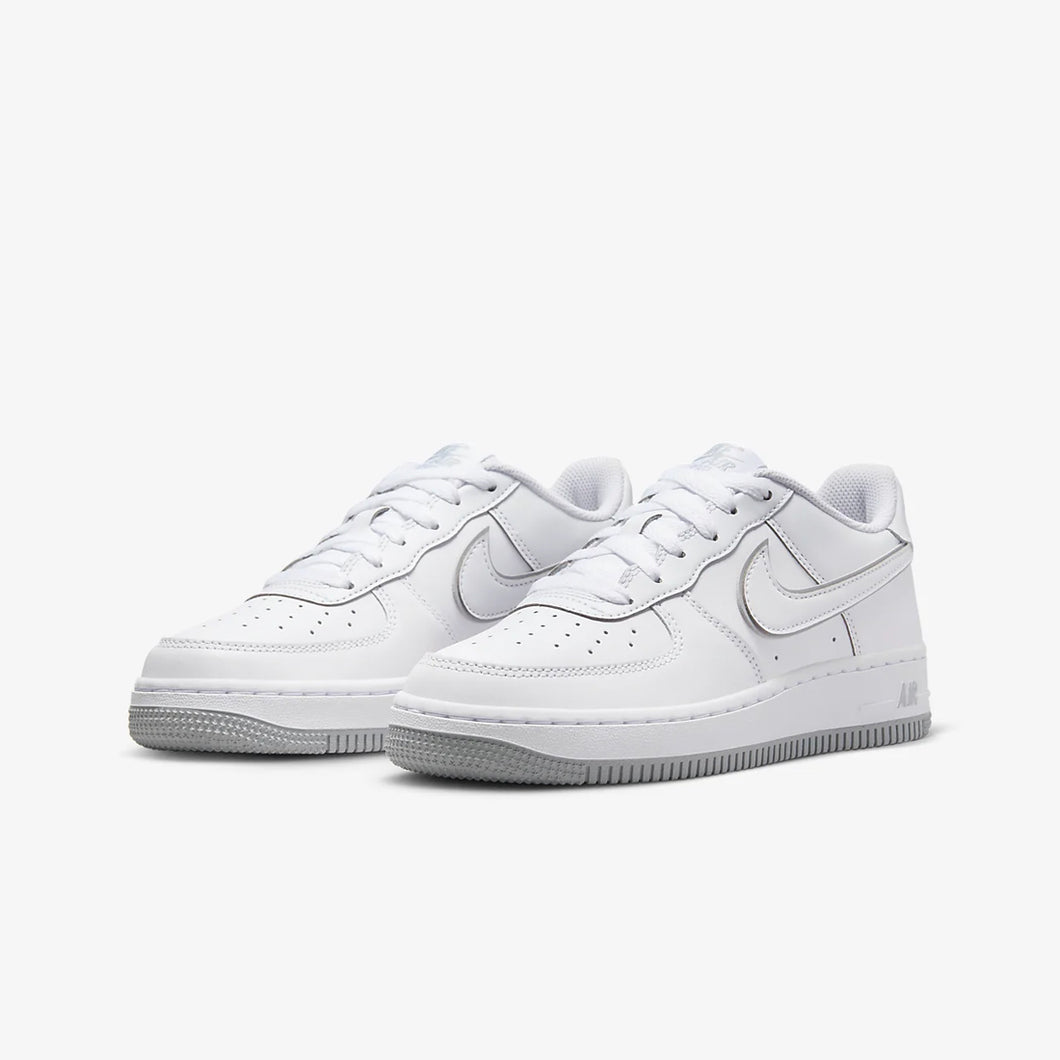GS Women's Nike Air Force Low Retro (White/Wolf Grey)(DX5805
