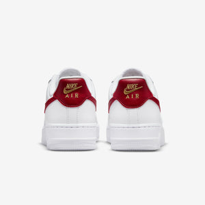 Women's Nike Air Force 1 '07 Essential "Gym Red" (White/Gym Red/Gold)(CZ0270-104)
