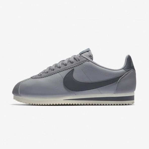 nike cortez leather grey