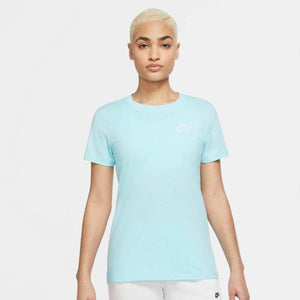 Women's Nike Essential Embroidered Logo Club Tee (Copa Blue)(DN2394-482)(Standard Fit)