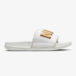 Women's Nike Offcourt Slides (Summit White/Metallic Gold)(BQ4632-105)