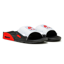 Men's Nike Air Max 90 "White Breds" Slides (White/Black/Chile Red)(BQ4635-003)