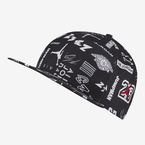 Air Jordan Pro All Over Print Snapback Cap (Black)