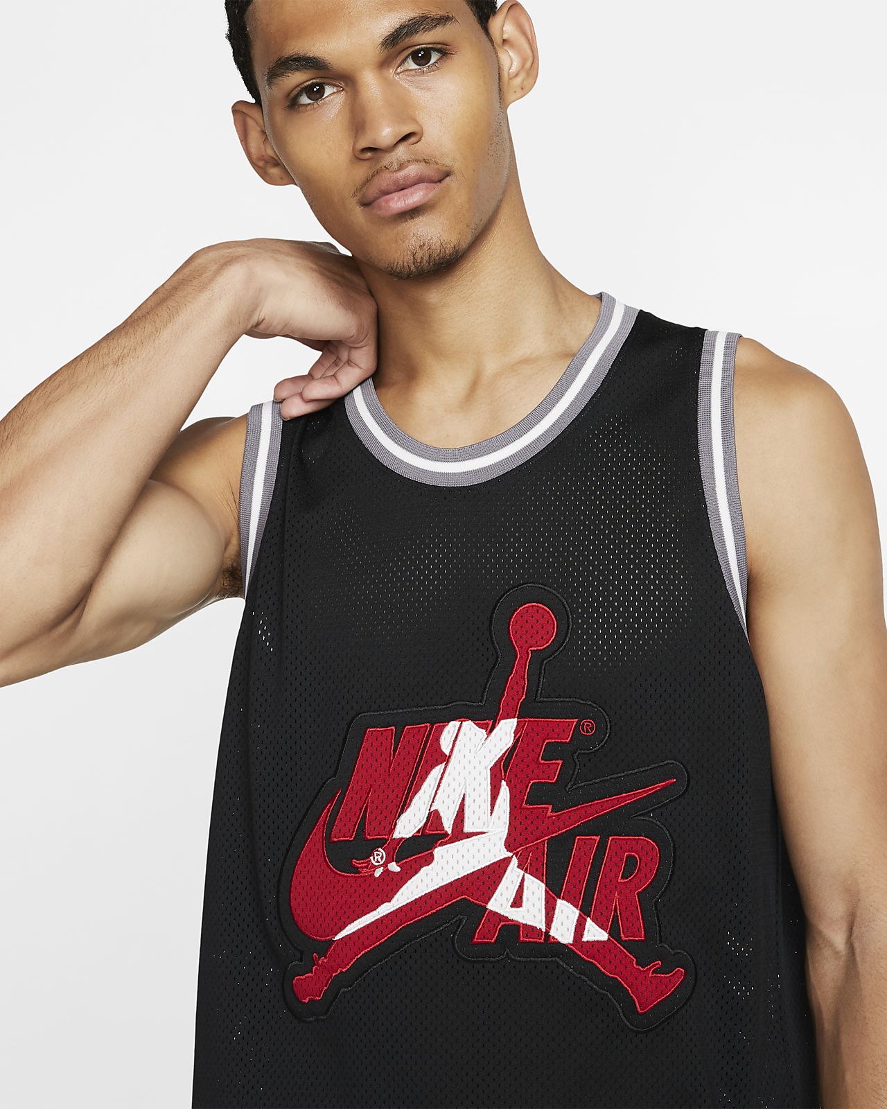 Nike Air Jordan Wings Classic Jumpman Mesh Jersey (Black