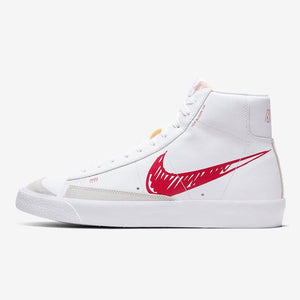 Men's Nike Blazer Mid '77 "Sketch" (White/Red)(CW7580-100)