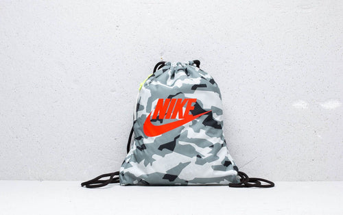 Nike Heritage Gym Sack Drawstring Bag (Sail Black Team Orange)