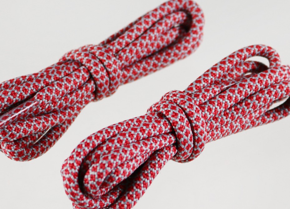 Red and Grey Rope Laces